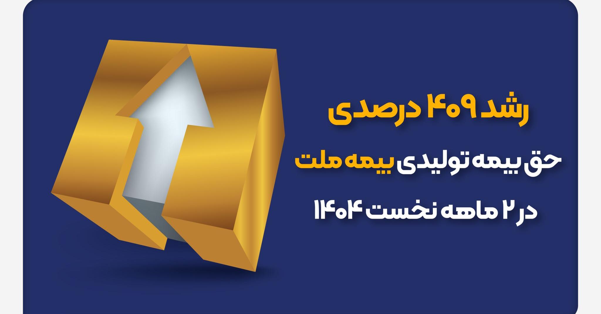 رشد ۴۰۹ درصدی حق‌بیمه تولیدی بیمه ملت در ۲ ماهه نخست ۱۴۰۴